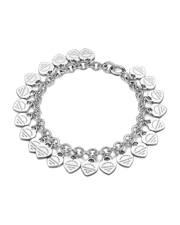 Photoroom_003_20240623_115038.png Tiffany brazalete multiple corazones return plateado, cadena cubierta de dijes