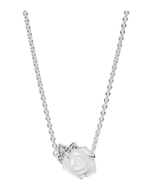 Photoroom_004_20240623_121022.png Pandora Collar Botón Rosa Floreciendo en plata