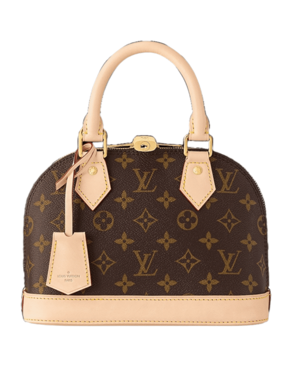 Louis vuitton bolso neo alma bb monogram, cuerpo abovedado con asas en tono claro