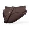 Dior bolso pochettes saddle hombre cafe, silueta curva con cierre de boton metalico