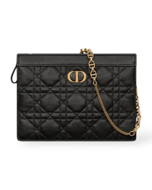 Photoroom_009_20250413_202505.png Dior bolso de mano caro every negro, cuerpo acolchado con broche cd y cadena fina