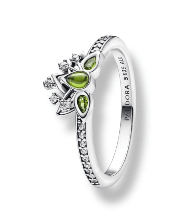 Photoroom_025_20250224_050048.png Pandora Anillo Princesa Tiana con tiara verde