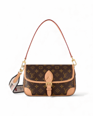 Photoroom_20251130_234615.png Louis vuitton bolso diane, monograma con bolsillo frontal y correa ajustable