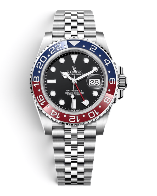 ROL8 Rolex GMT-Master II Pepsi con bisel rojo y azul y esfera negra