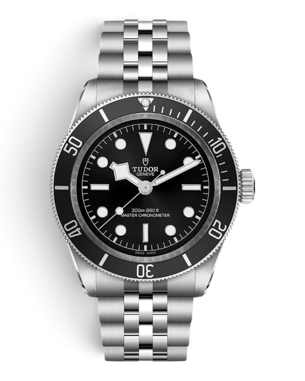 Tudor Black Bay Monochrome: esfera negra con marcas blancas, bisel negro con números plateados y pulsera de cinco eslabones