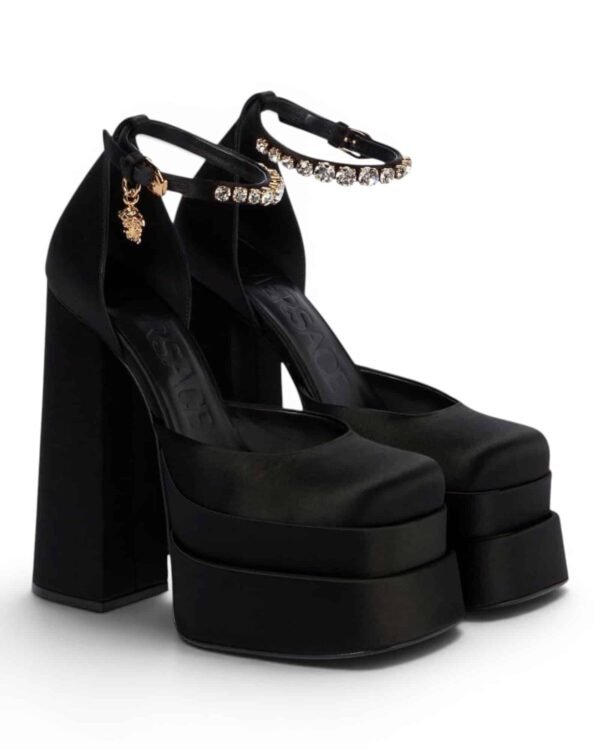 IMG_0748-Photoroom.jpg Versace Zapatos Tacón Medusa Aevitas Satén Negro - Santos Vicios