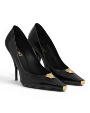IMG_0758-Photoroom.jpg Versace Zapatos Tacón Medusa Negro - Santos Vicios