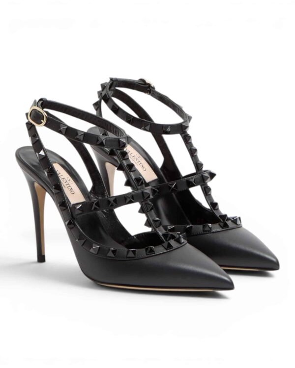 Valentino Garavani Zapatos Tacón Rockstud Negro - Santos Vicios
