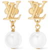 Louis Vuitton Aros Louisa perlas - Santos Vicios