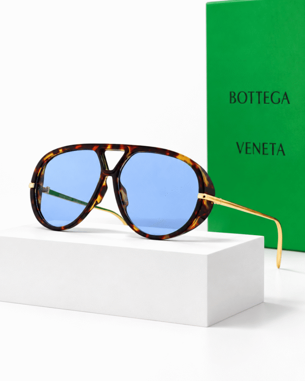 Bottega Veneta Lentes de sol Aviador con Protectores Laterales - vista 2 Bottega Veneta Lentes de sol Aviador con Protectores Laterales - vista 2