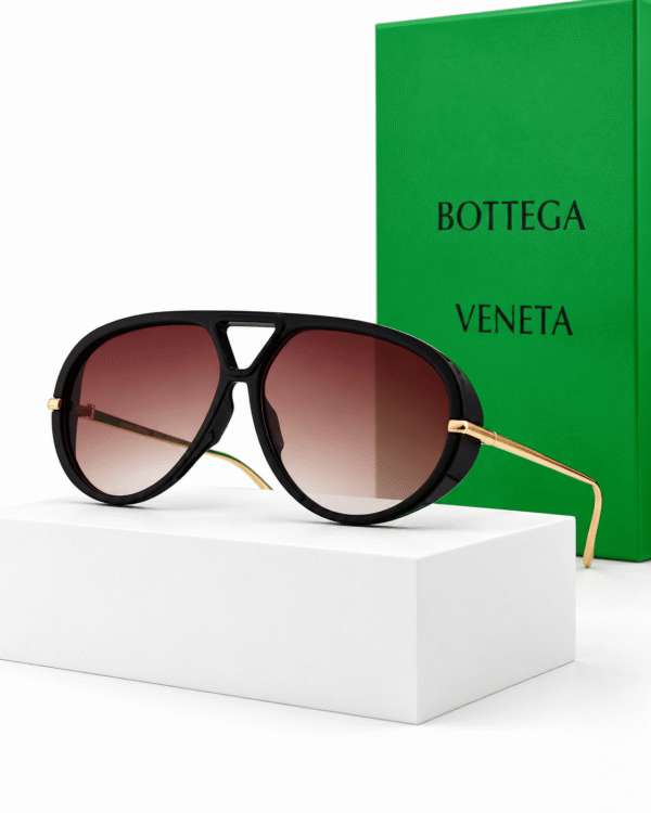 Bottega Veneta Lentes de sol Aviador con Protectores Laterales - vista 5 Bottega Veneta Lentes de sol Aviador con Protectores Laterales - vista 5