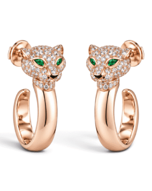 Cartier Aros Argolla Panthère Pavé Rosegold