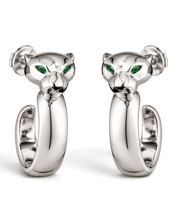 Cartier Aros Argolla Panthère Plateado Cartier Aros Argolla Panthère Plateado