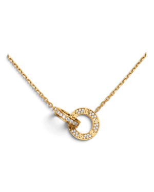 Cartier Collar Love Doble Pavé Dorado