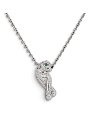 Cartier Collar Panthère Pavé Plateado