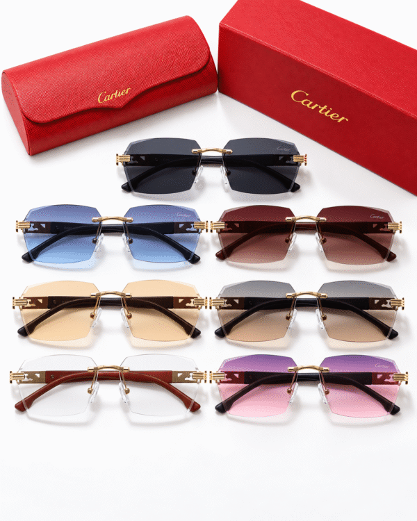 Cartier Lentes de sol Cuadrado sin Marco - vista 2 Cartier Lentes de sol Cuadrado sin Marco - vista 2