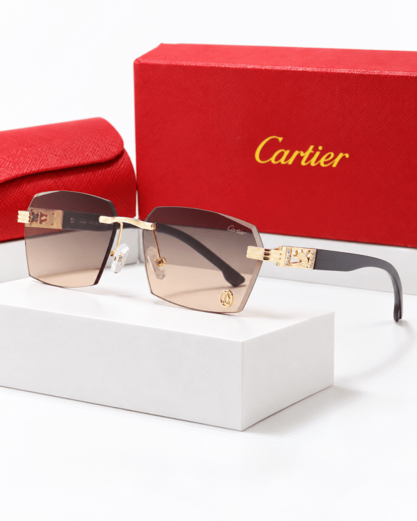 Cartier Lentes de sol Cuadrado sin Marco - vista 5 Cartier Lentes de sol Cuadrado sin Marco - vista 5