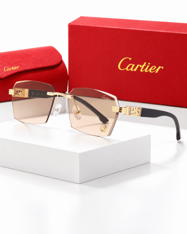 Cartier Lentes de sol Cuadrado sin Marco - vista 6 Cartier Lentes de sol Cuadrado sin Marco - vista 6