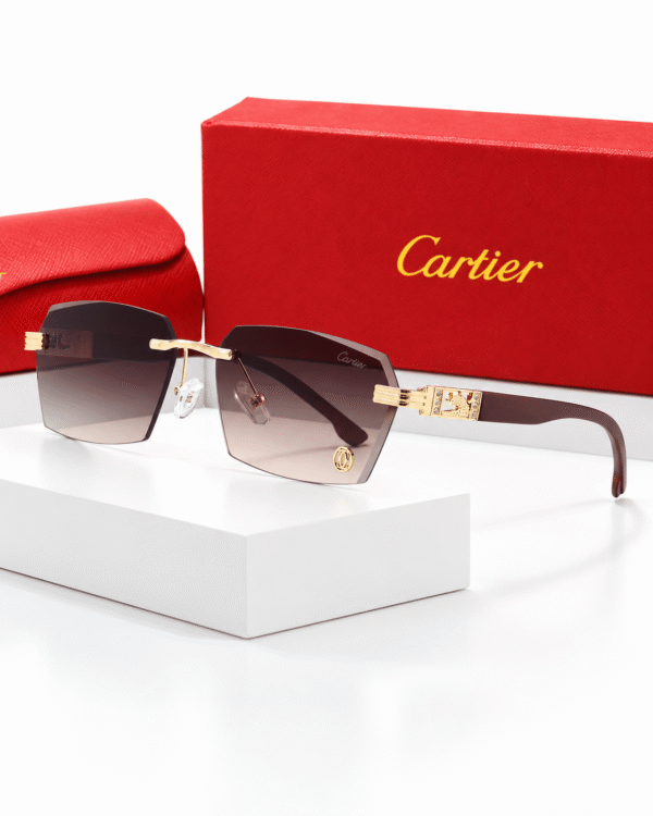 Cartier Lentes de sol Cuadrado sin Marco - vista 7 Cartier Lentes de sol Cuadrado sin Marco - vista 7