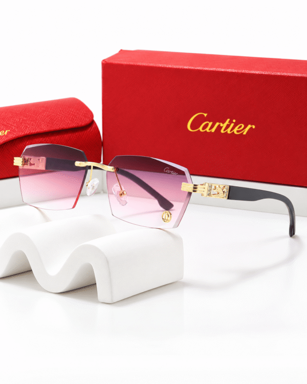 Cartier Lentes de sol Cuadrado sin Marco - vista 8 Cartier Lentes de sol Cuadrado sin Marco - vista 8