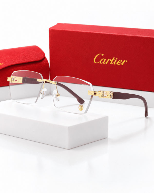 Cartier Lentes de sol Cuadrado sin Marco - vista 9 Cartier Lentes de sol Cuadrado sin Marco - vista 9