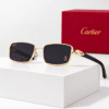 Cartier Lentes de sol Rectangular de Marco Dorado Cartier Lentes de sol Rectangular de Marco Dorado
