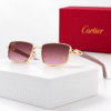 Cartier Lentes de sol Rectangular de Marco Dorado - vista 2 Cartier Lentes de sol Rectangular de Marco Dorado - vista 2