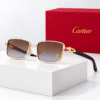 Cartier Lentes de sol Rectangular de Marco Dorado - vista 5 Cartier Lentes de sol Rectangular de Marco Dorado - vista 5