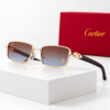 Cartier Lentes de sol Rectangular de Marco Dorado - vista 6 Cartier Lentes de sol Rectangular de Marco Dorado - vista 6