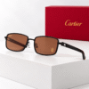 Cartier Lentes de sol Rectangular de Marco Dorado - vista 8 Cartier Lentes de sol Rectangular de Marco Dorado - vista 8