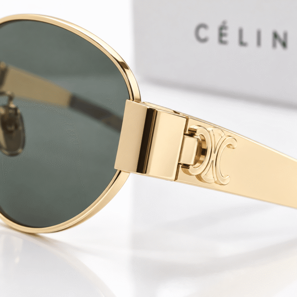 Celine Lentes de sol Ovalado de Marco Dorado - vista 2