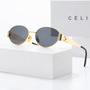 Celine Lentes de sol Ovalado de Marco Dorado