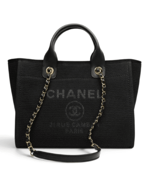 Chanel Bolso Shopping Tela Negro