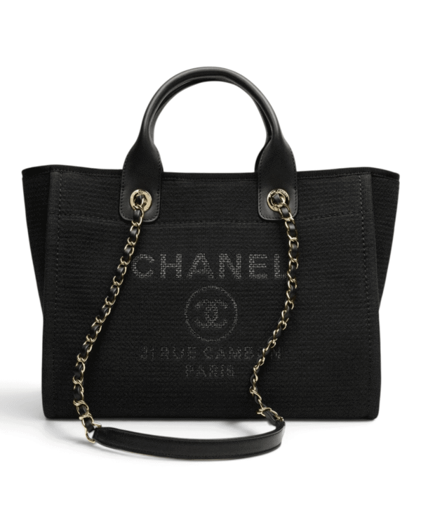 Chanel Bolso Shopping Tela Negro Chanel Bolso Shopping Tela Negro