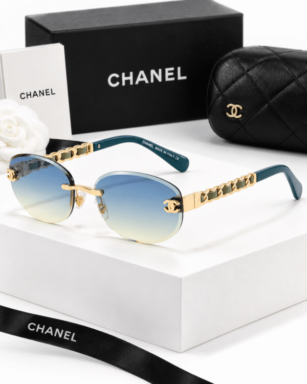 Chanel Lentes de sol Ovalado sin Marco - vista 3 Chanel Lentes de sol Ovalado sin Marco - vista 3
