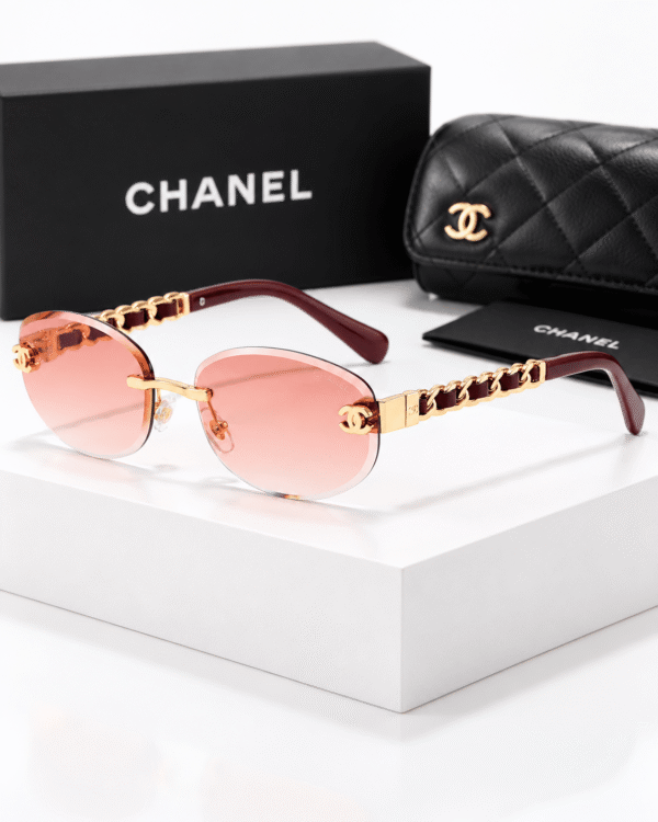 Chanel Lentes de sol Ovalado sin Marco - vista 6 Chanel Lentes de sol Ovalado sin Marco - vista 6