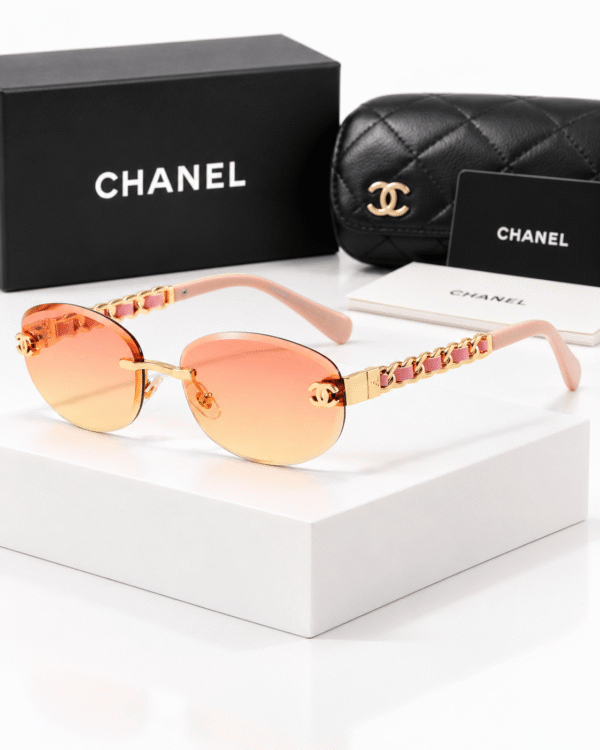 Chanel Lentes de sol Ovalado sin Marco - vista 7 Chanel Lentes de sol Ovalado sin Marco - vista 7