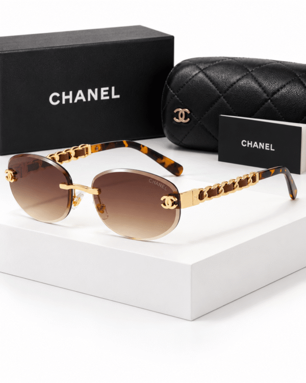 Chanel Lentes de sol Ovalado sin Marco - vista 8 Chanel Lentes de sol Ovalado sin Marco - vista 8