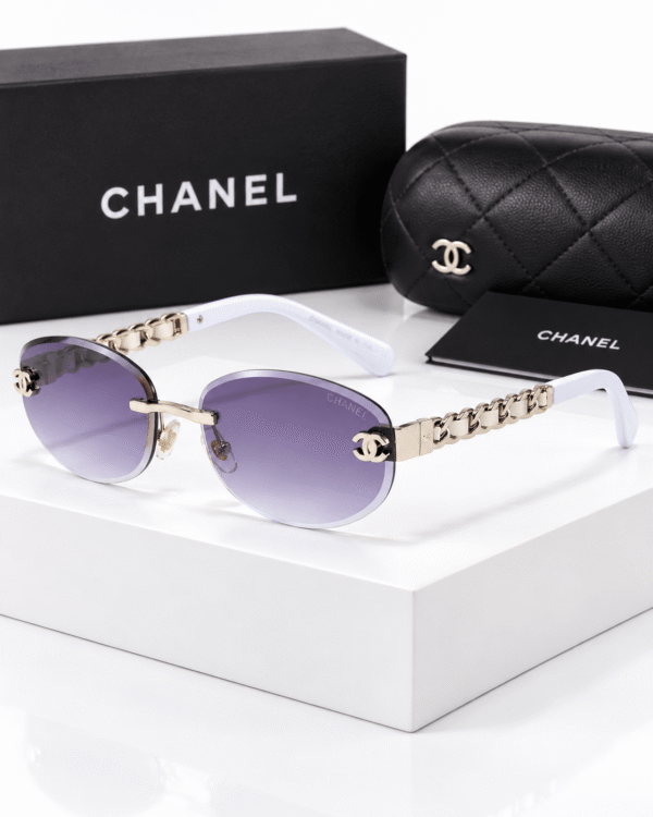 Chanel Lentes de sol Ovalado sin Marco - vista 9 Chanel Lentes de sol Ovalado sin Marco - vista 9