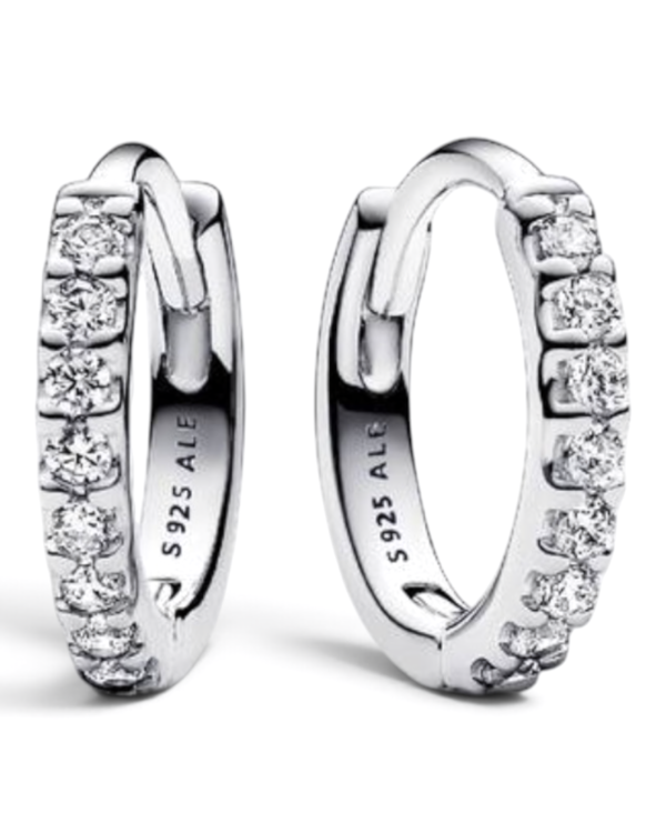 Pandora Aros Argolla Eternidad Hilera Brillante Plateados | envío gratis a todo Chile
