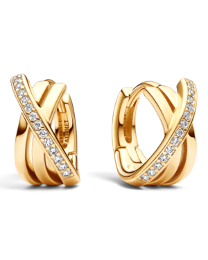 Pandora Aros Argolla Pavé Cruzado Dorados Pandora Aros Argolla Pavé Cruzado Dorados | envío gratis a todo Chile