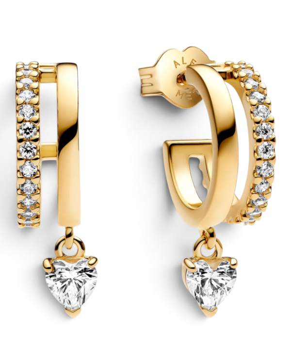Pandora Aros Corazón Colgante Dorados | envío gratis a todo Chile