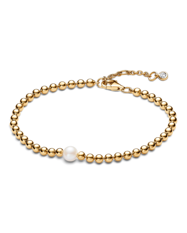 Pandora Brazalete Perla y Abalorios Dorado | envío gratis a todo Chile