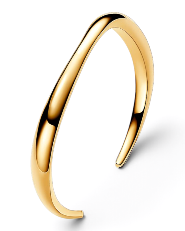 Pandora Brazalete Rígido Abierto Forma Orgánica Dorado | envío gratis a todo Chile