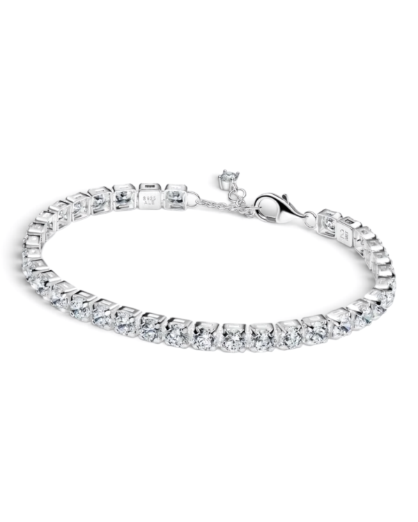 Pandora Brazalete Tenis Grueso Brillante Plateado | envío gratis a todo Chile