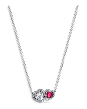 Pandora Collar Corazones con Halo Plateado Pandora Collar Corazones con Halo Plateado | envío gratis a todo Chile