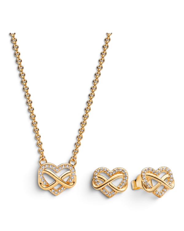 Pandora Conjunto Corazón Infinito Brillante Dorado Pandora Conjunto Corazón Infinito Brillante Dorado | envío gratis a todo Chile