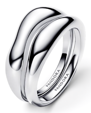 Pandora Set de 2 Anillos Forma Orgánica Plateado Pandora Set de 2 Anillos Forma Orgánica Plateado | envío gratis a todo Chile