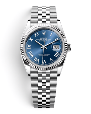 rolex-datejust-romanos-azul.png Rolex Reloj Datejust 41 Azul Intenso Números Romanos - Santos Vicios
