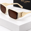 Saint Laurent Lentes de sol Rectangular con Patillas Anchas - vista 2 Saint Laurent Lentes de sol Rectangular con Patillas Anchas - vista 2